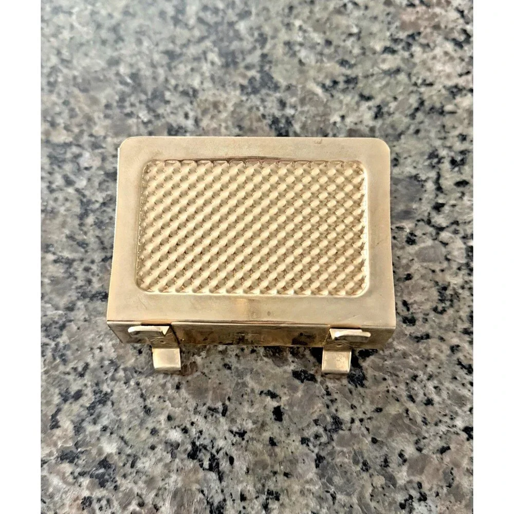 Vintage 1950s Gold Plated Religious Napkin Holder Bless This House General Mfg